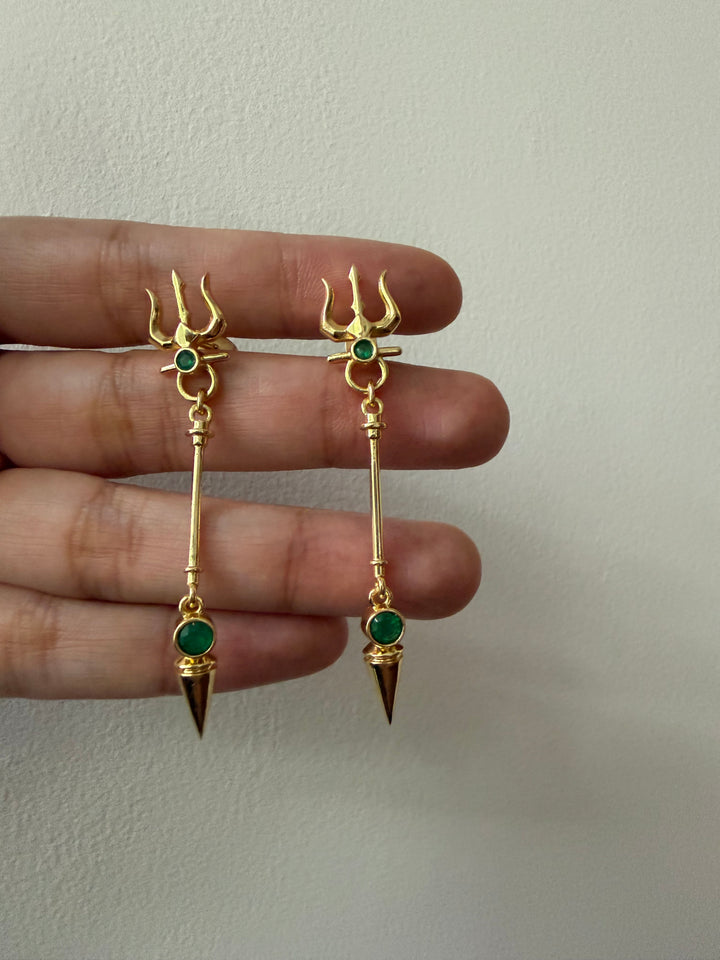 Trishul trikaya earrings
