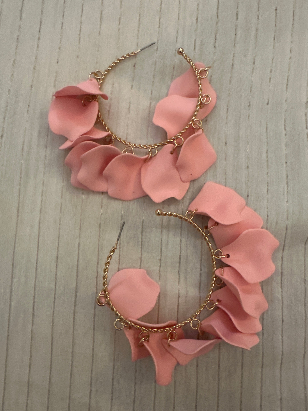Rose petal earrings