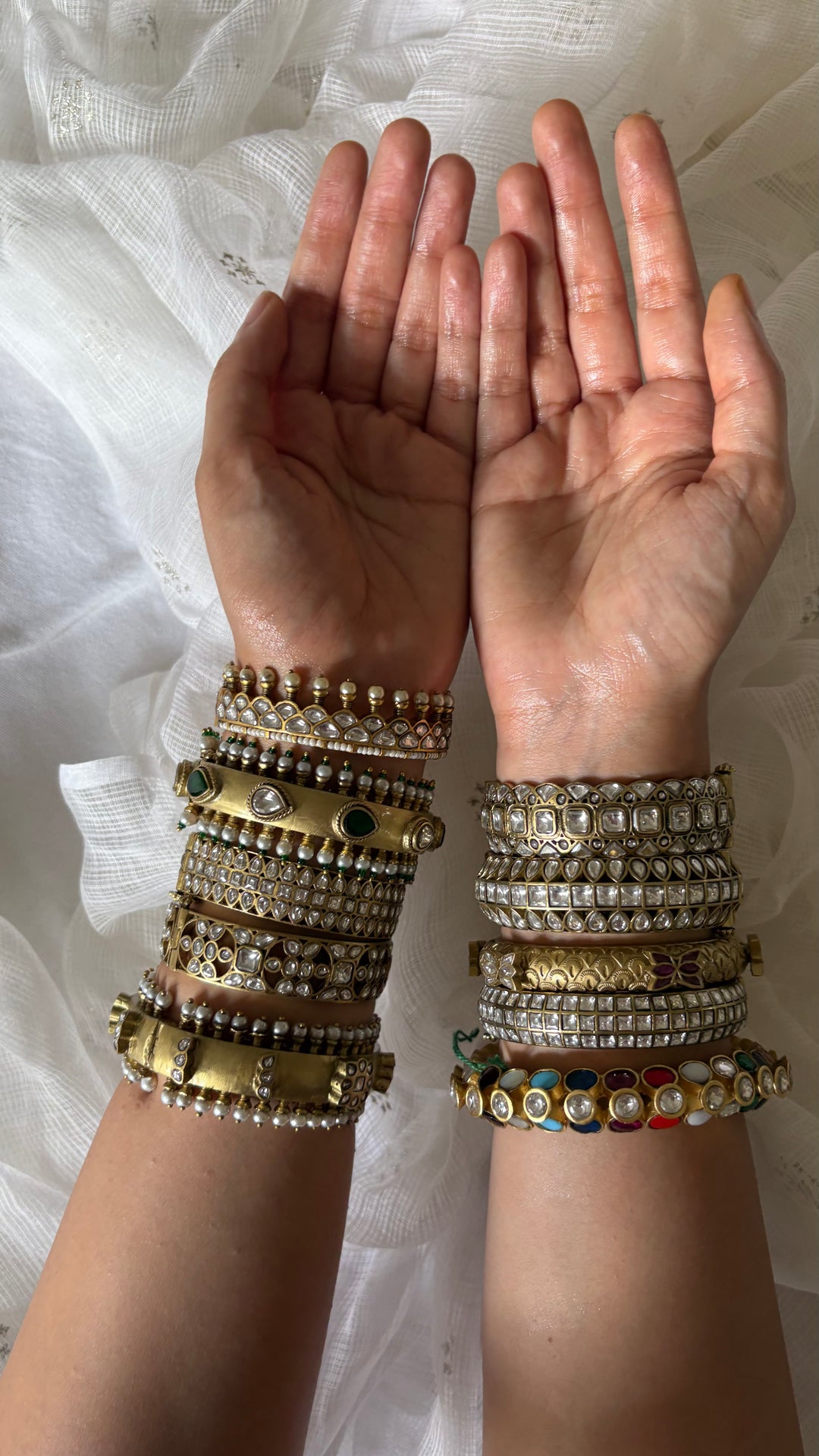 Antique Kundan Bracelet Stack – Dhora India1