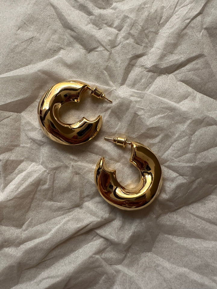 Chubby hoop earrings