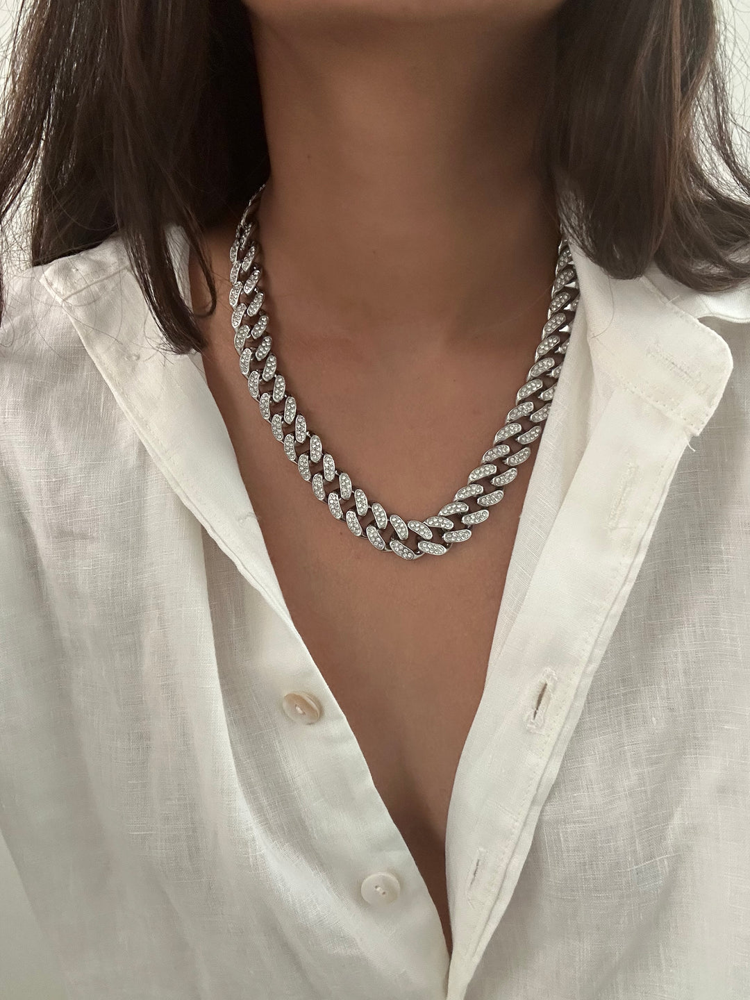 Brookyln edgy chunky chain necklace