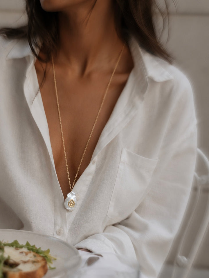 Baroque jadau pearl necklace