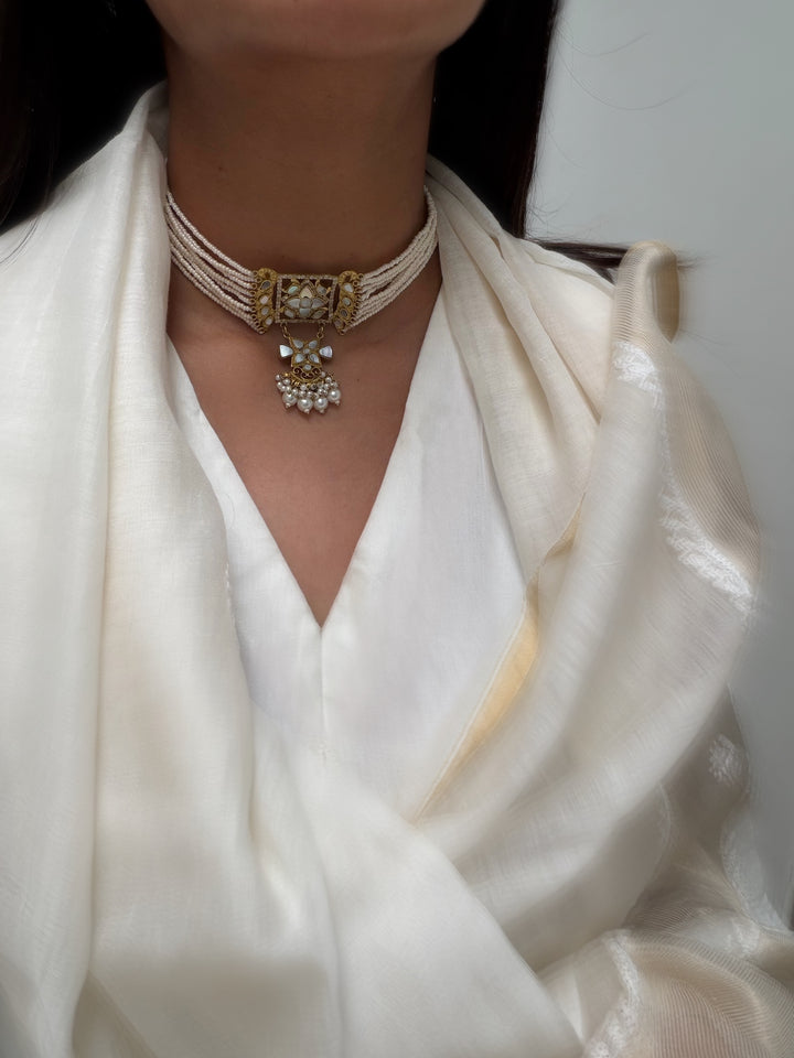Dream pearl choker necklace set
