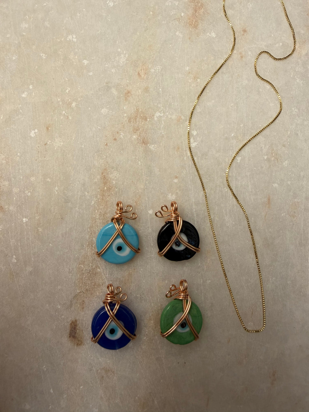 Evil eye charm necklace