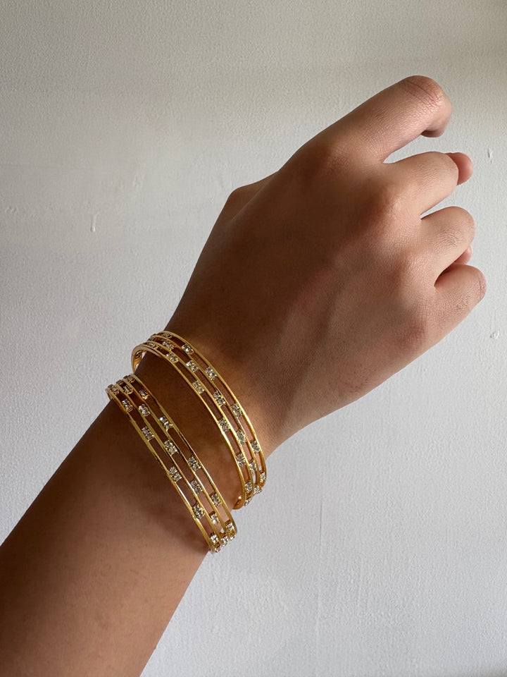 Classic luna gold bangle bracelet