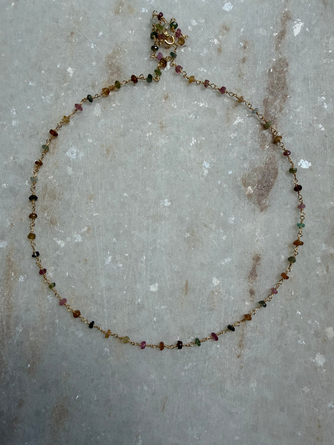 Sunset tourmaline necklace