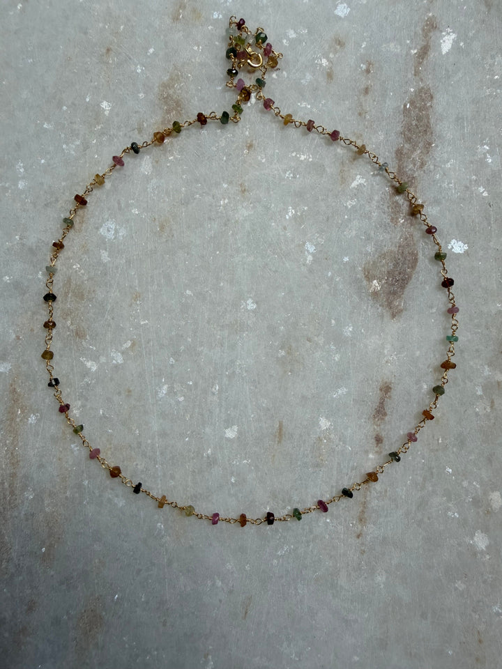 Sunset tourmaline necklace