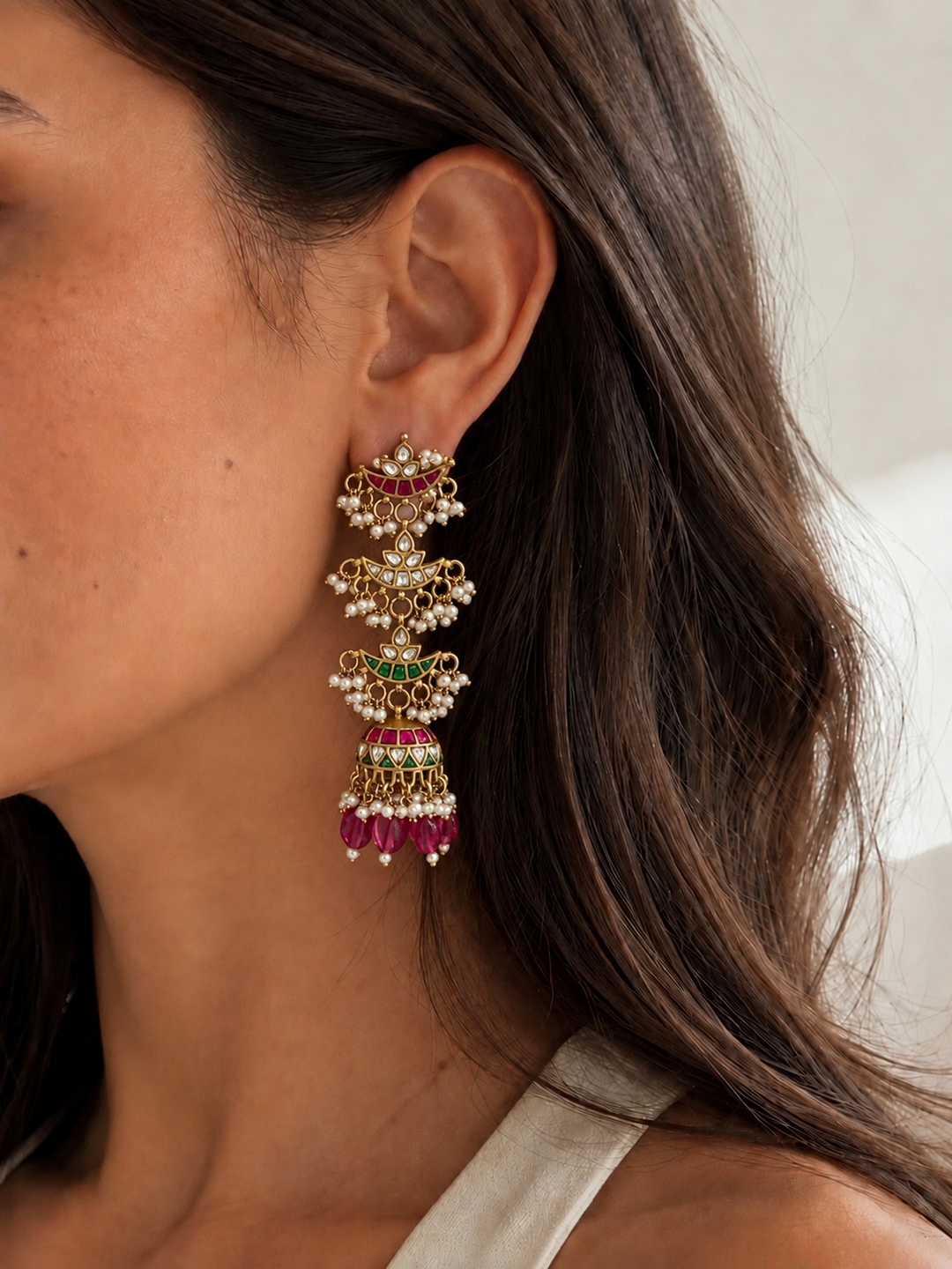 Sona chand jhumki earrings