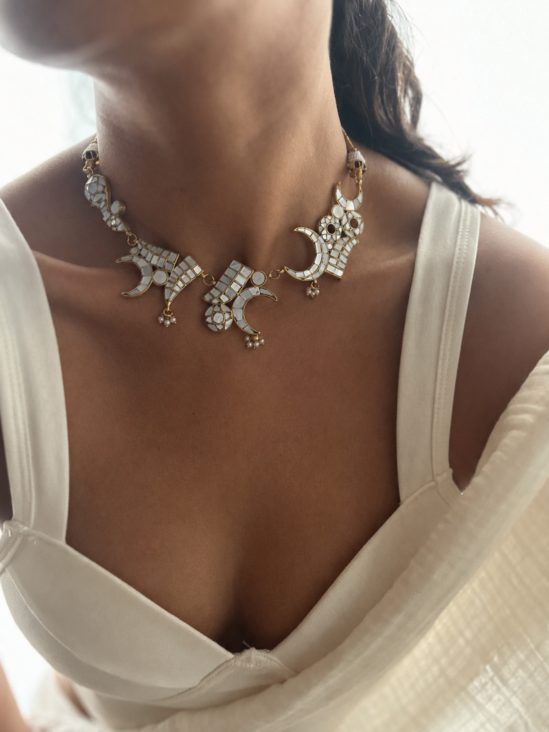Moon crest necklace
