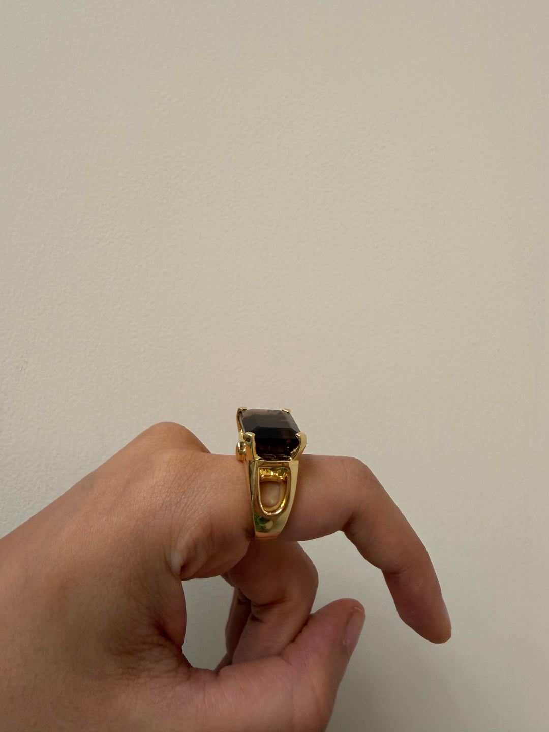 Deep Smoky quartz ring
