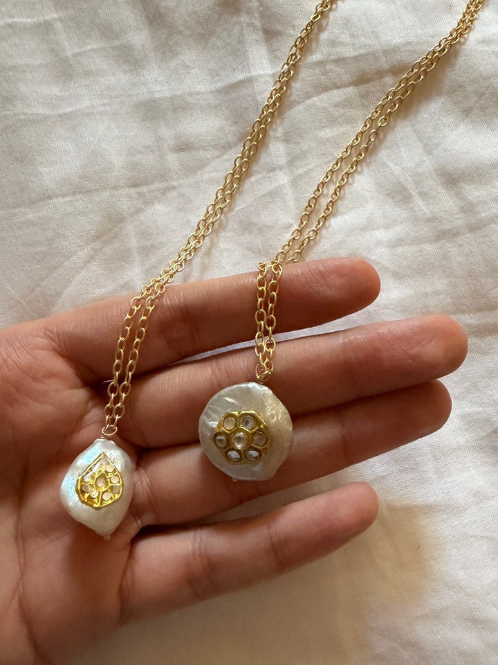 Baroque jadau pearl necklace
