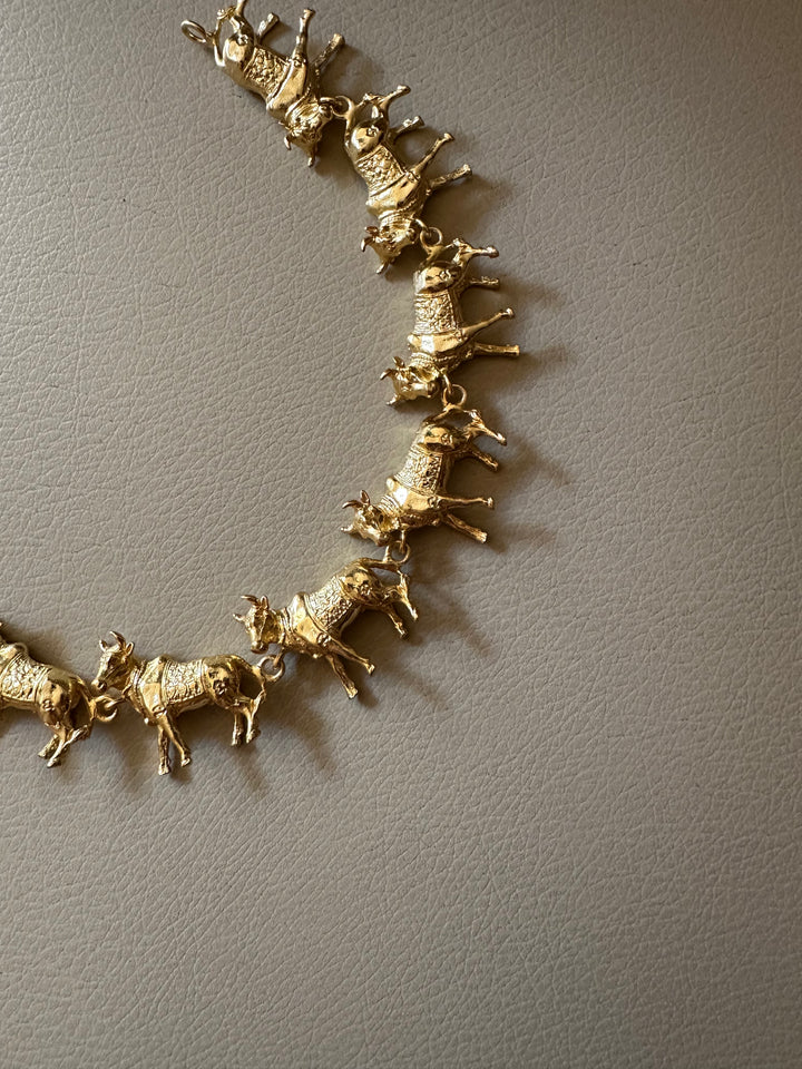 Nandi cow choker necklace