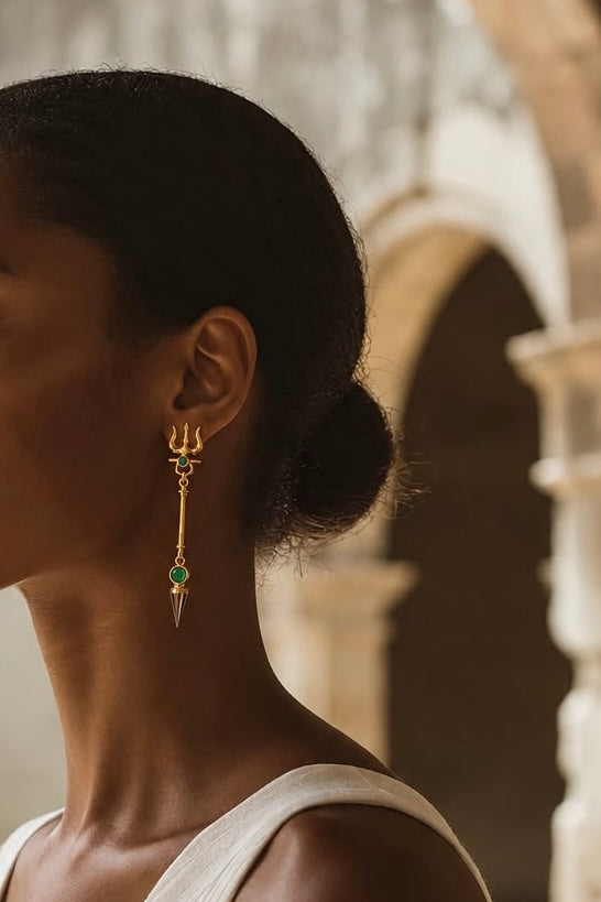 Trishul trikaya earrings