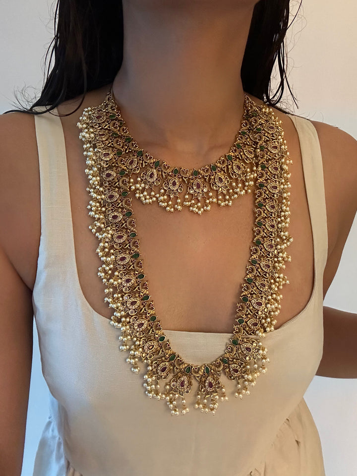 Madhya temple necklace set