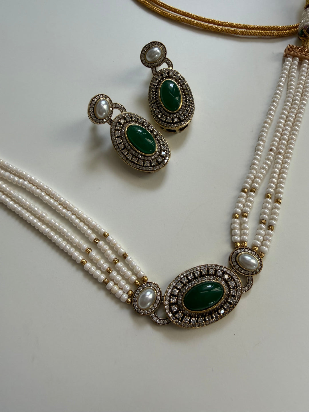Diana pearl necklace set