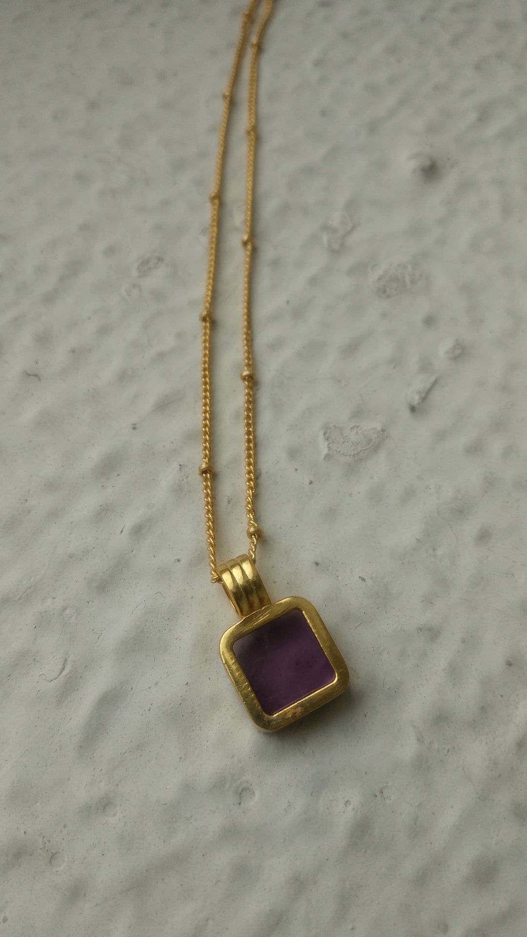 Aquarius Amethyst birthstone Necklace – Dhora India