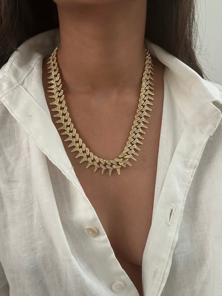 Brookyln edgy chunky chain necklace