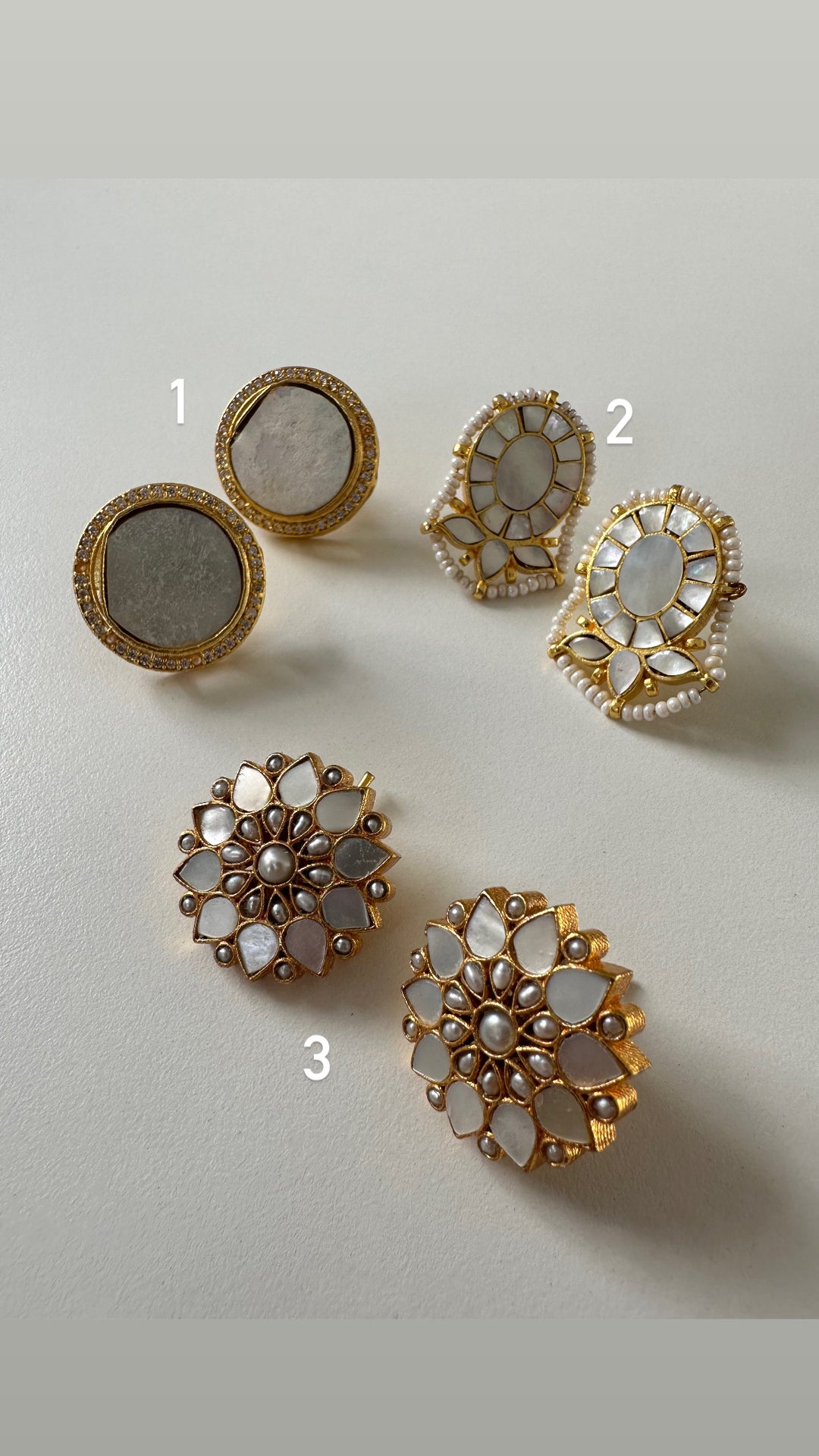 Manisha Milky Stud Earrings