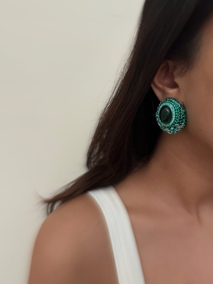 Greener dome earrings