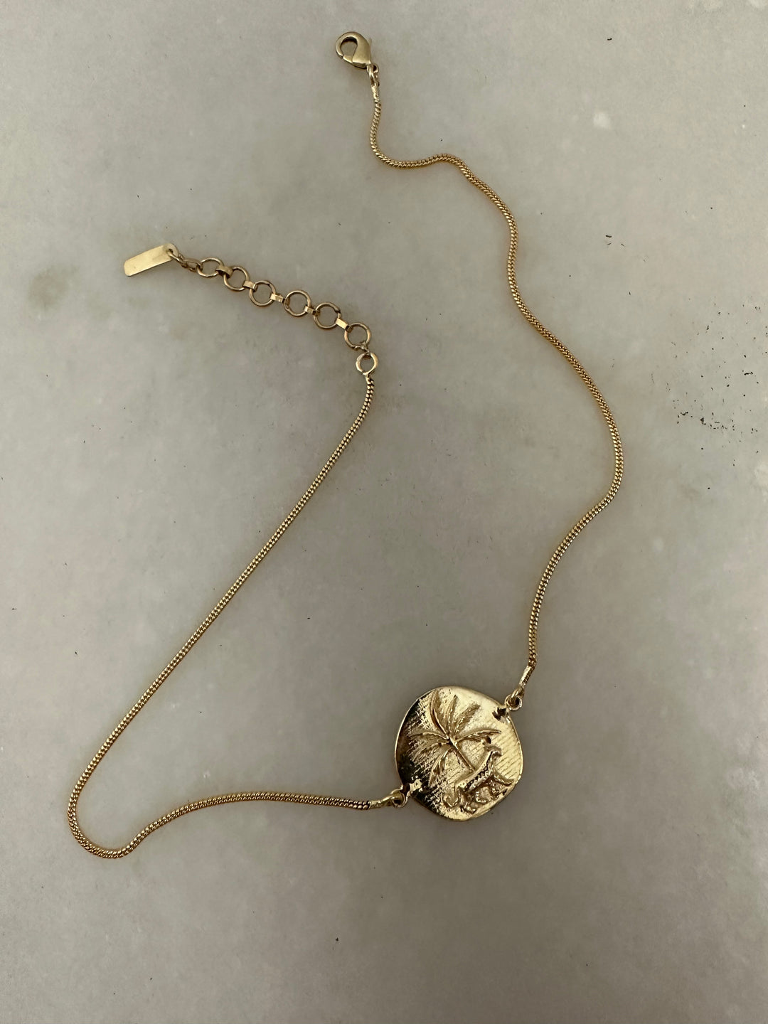 Medallion stack necklace