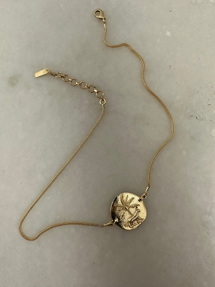 Medallion stack necklace