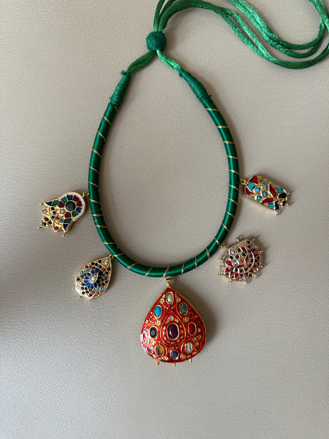 Tukdi Blue Aad Necklace