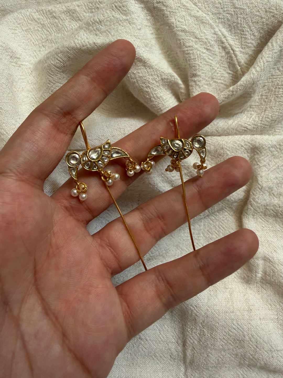 Bird ear cuff earrings