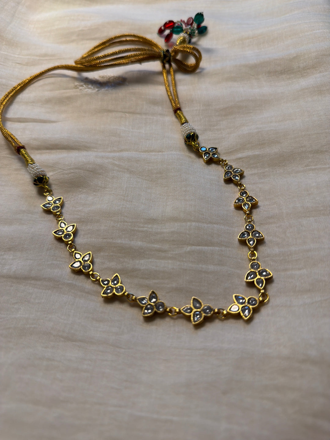 Jalor linear jadau necklace