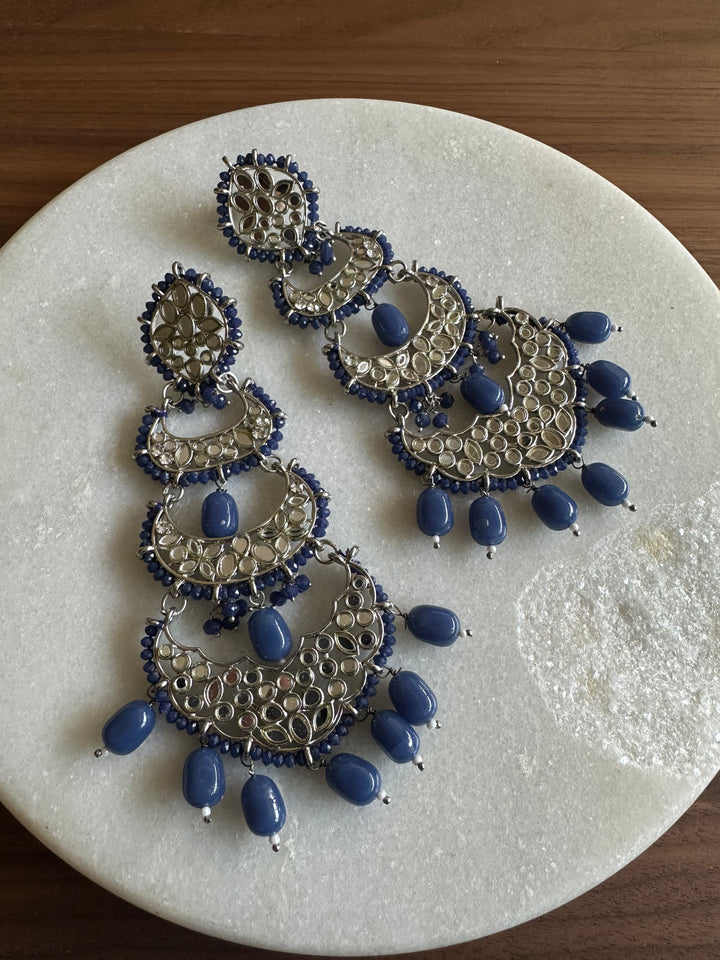 Kanch long jhumka earrings