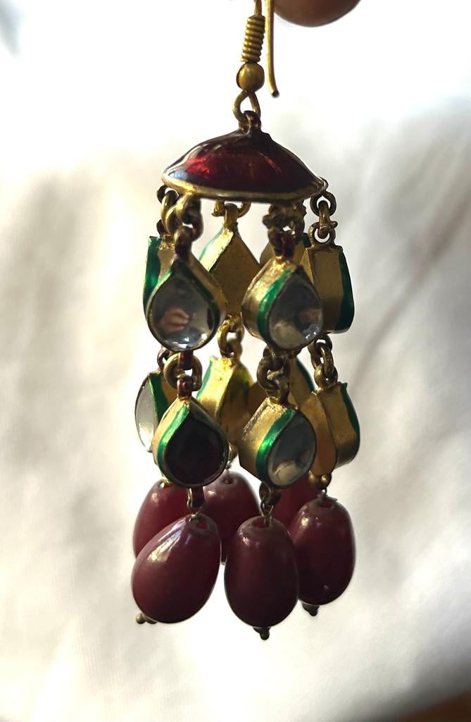 Meena Jhumka Earrings