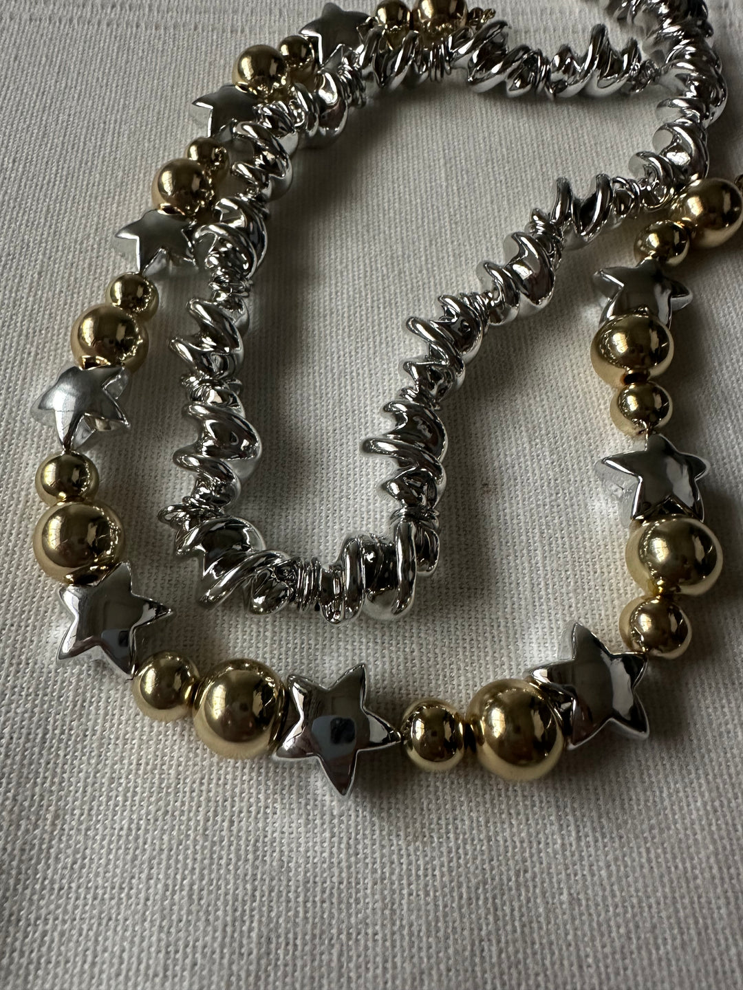 Silver stash necklace