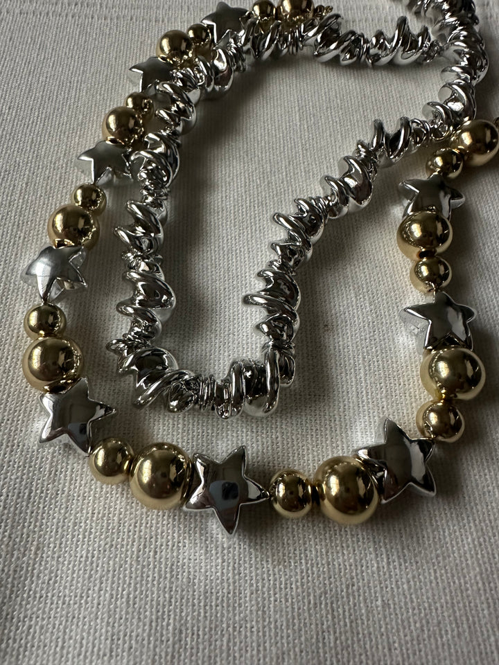Silver stash necklace