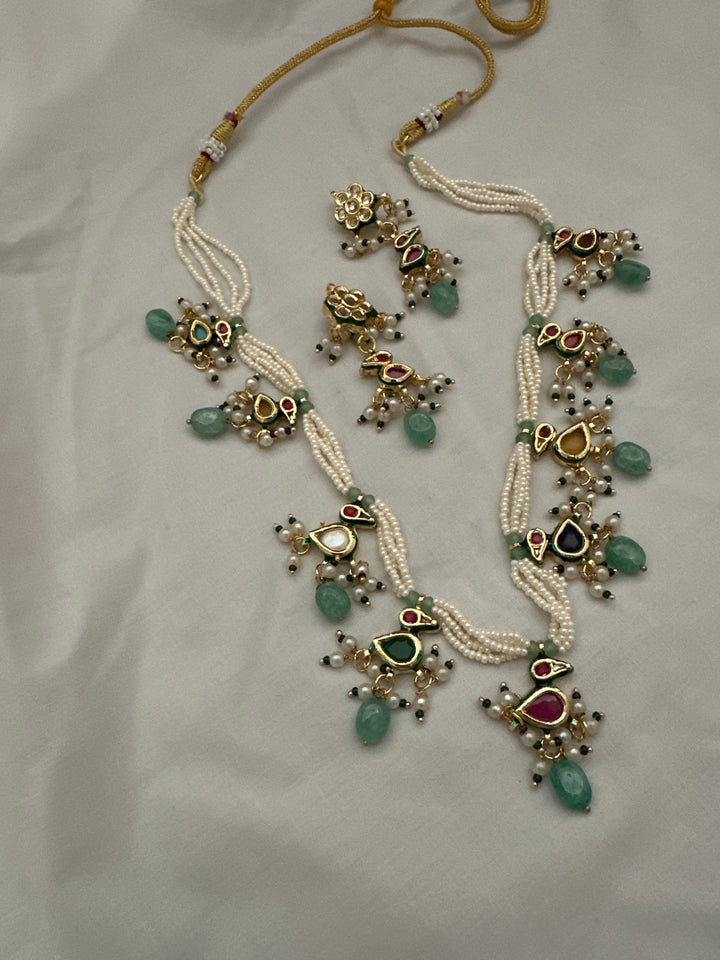 Birdie moti necklace set