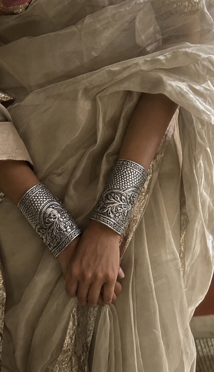 Bhil chatai chunky cuff bracelet