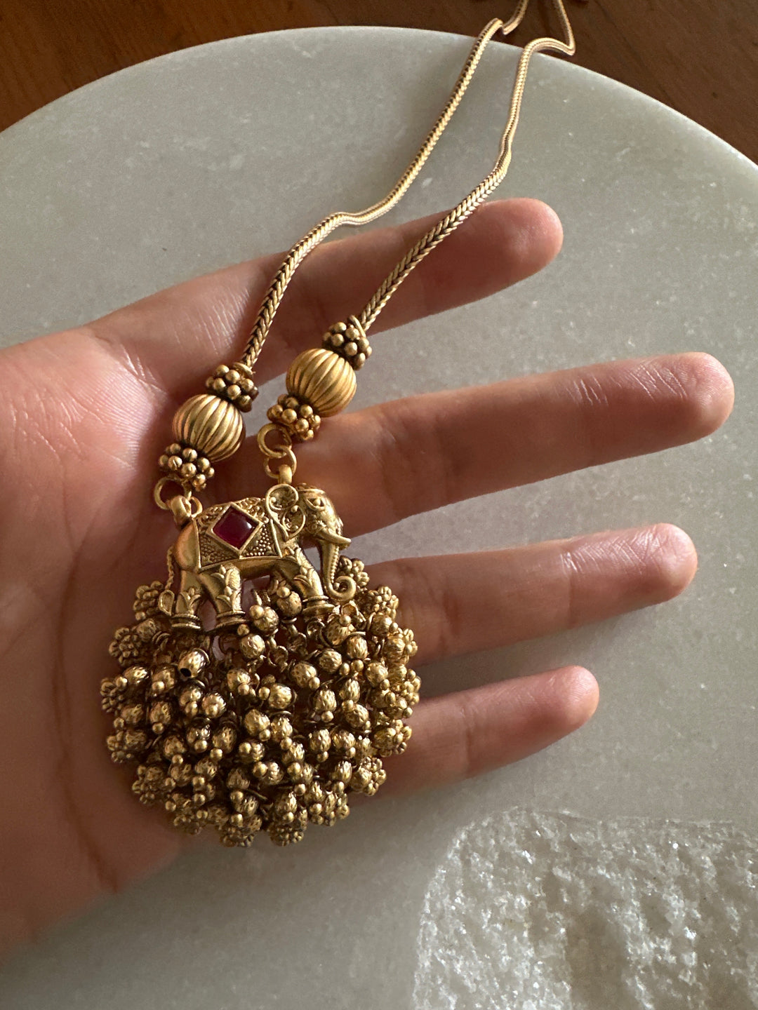 Haathi moth necklace