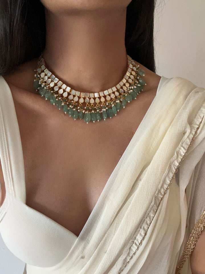 Porta green necklace set