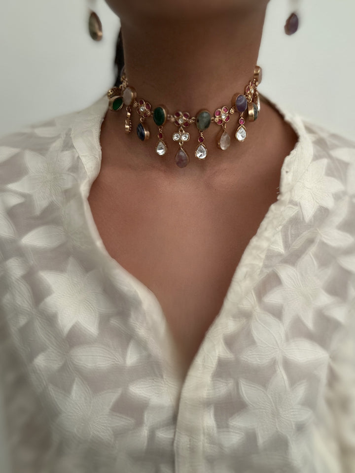 Navya prehnite  lisa necklac