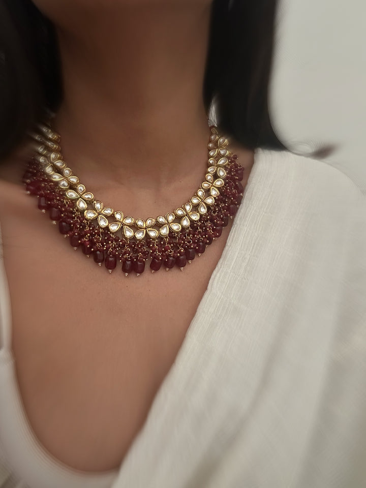 Cherry Kundan Necklace Set