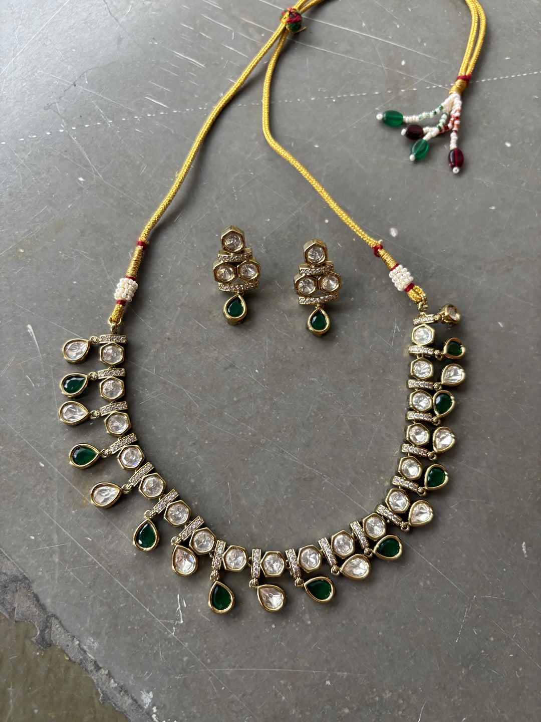 Kundan Drop Necklace Set