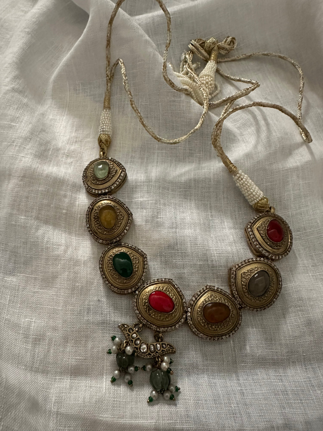 Navratan antique necklace