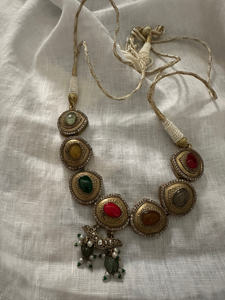 Navratan antique necklace