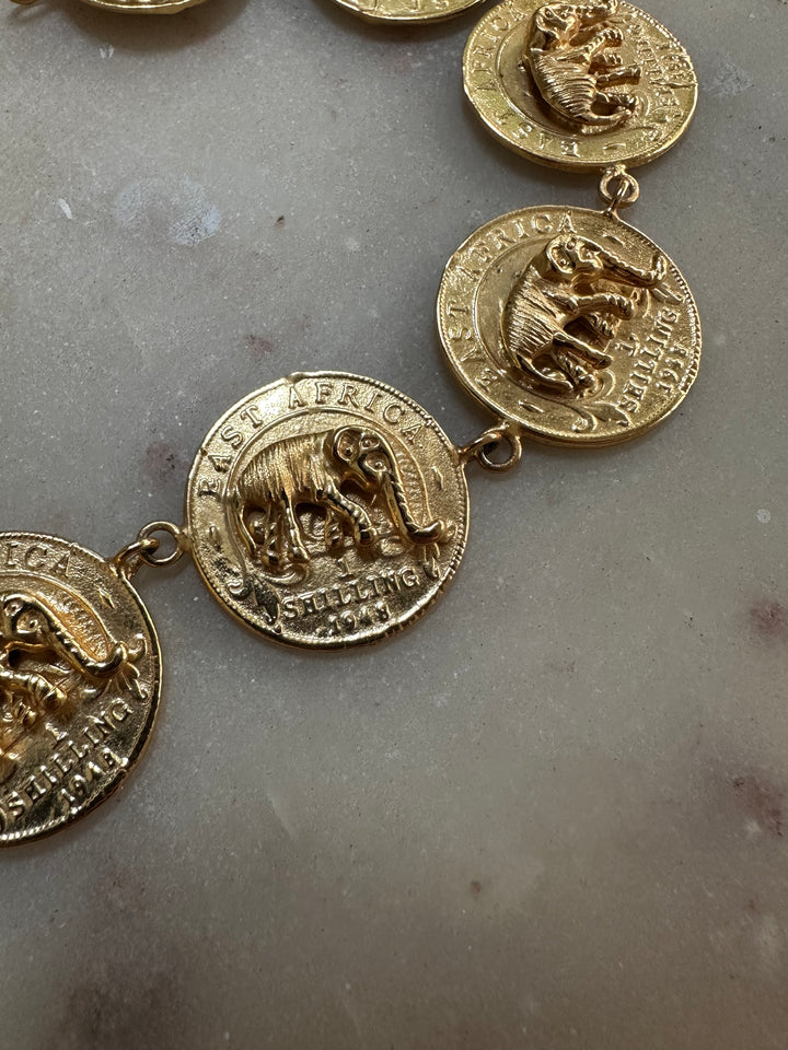 Ele coin choker necklace