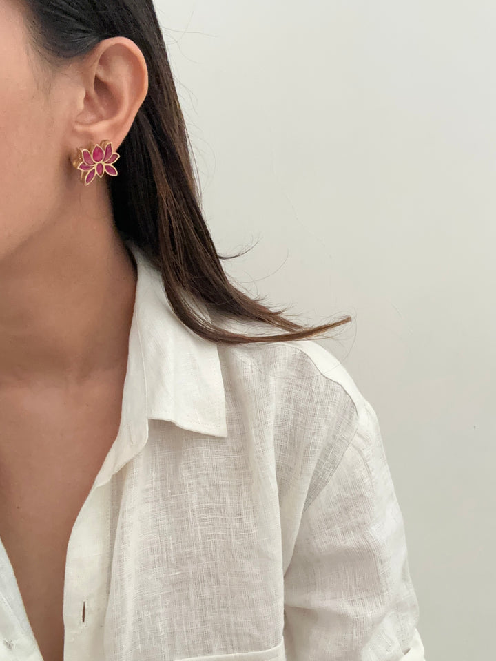 Mughal lotus earrings