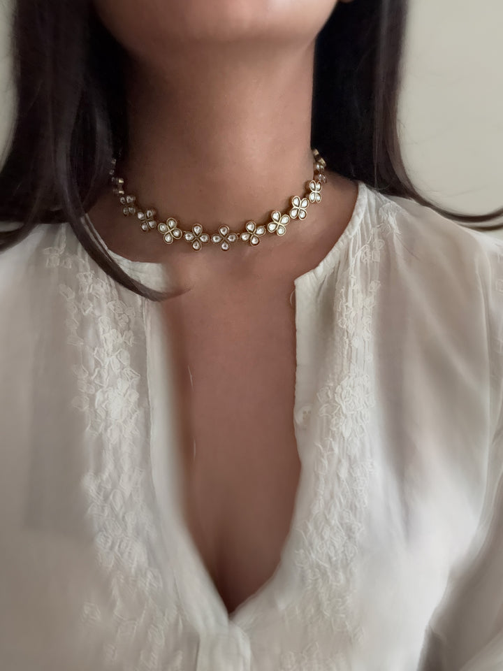 Poppy flower necklace