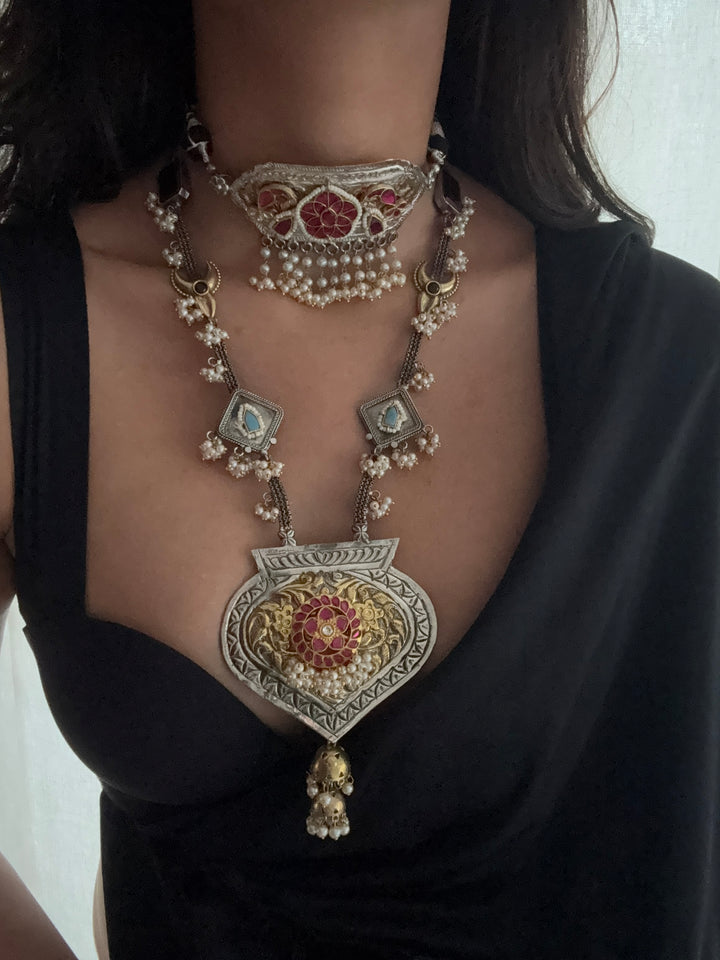 Kirti Necklace set (Red)