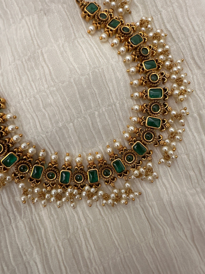 Bhaktam green necklace