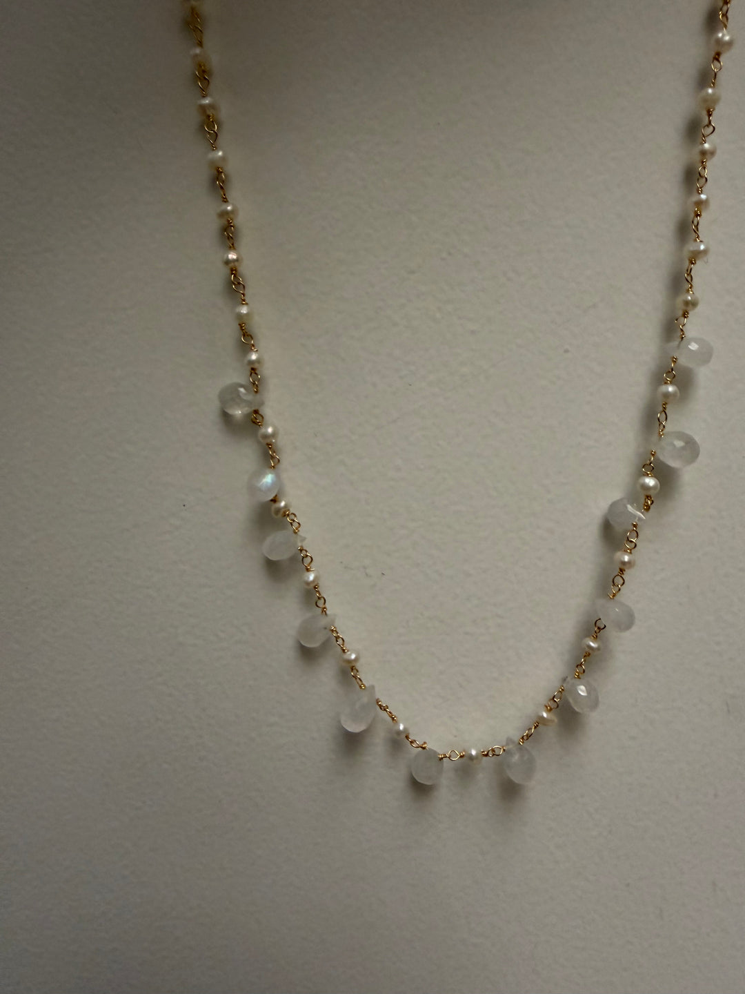 Sunset Aqua moon necklace