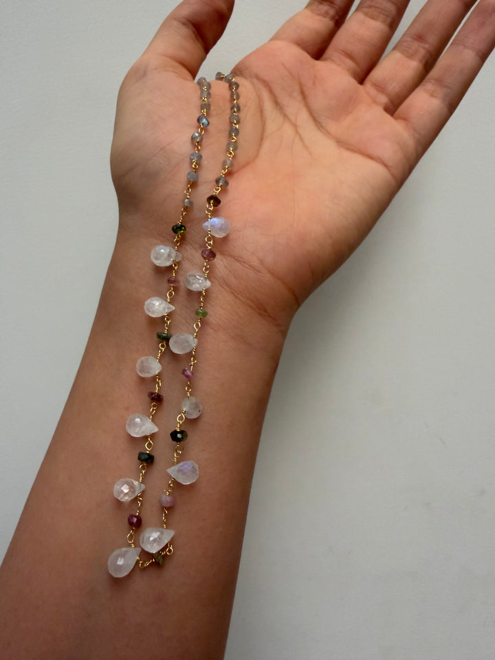 Sunset Aqua holiday necklace