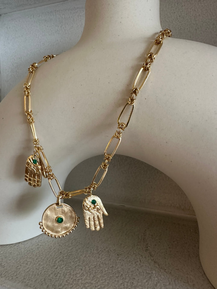 Hamsa motif necklace