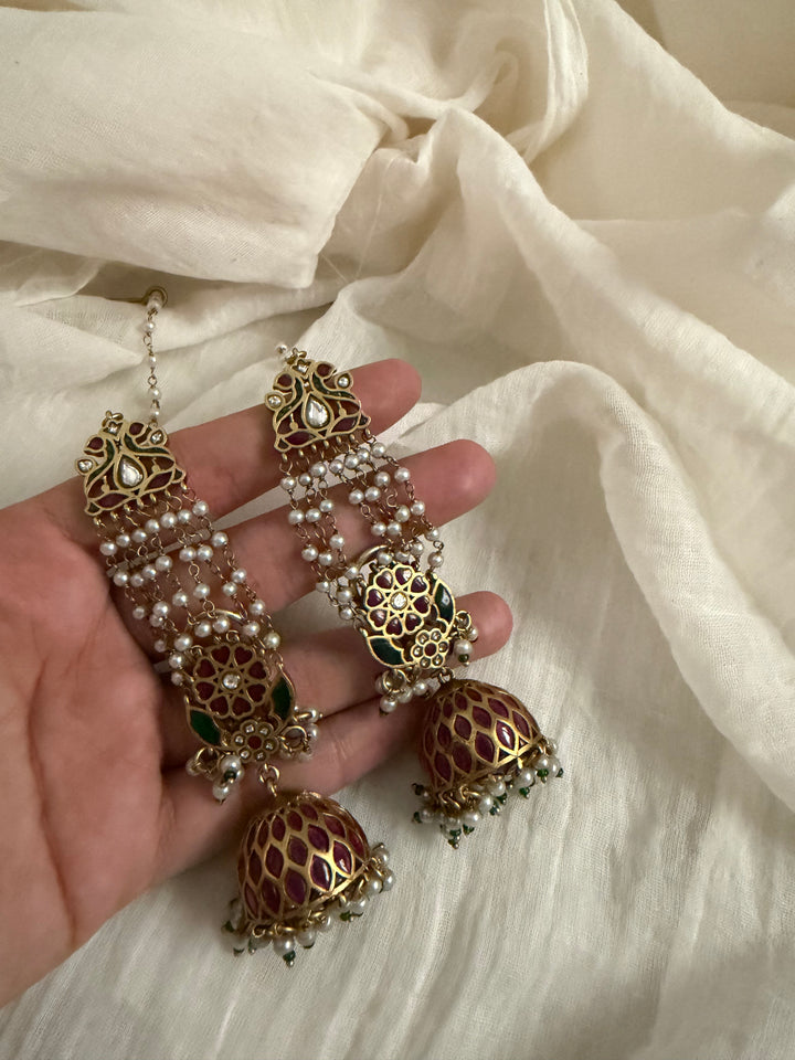 Kantha navratan earring